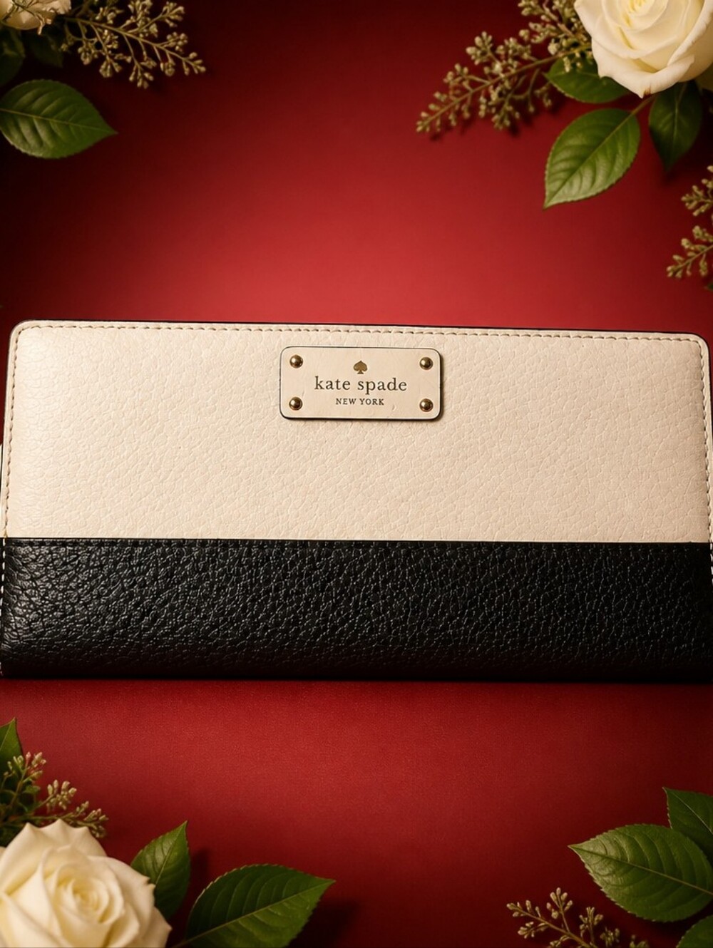 Kate Spade Blue Creme Snap Wallet